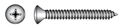TAPPING SCREW, RAISED COUNTERSUNK HEAD — 97983463 38 MTECH