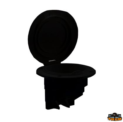 CONTENTORE DOCCIA TONDO COL. NERO — N0180070 TREM