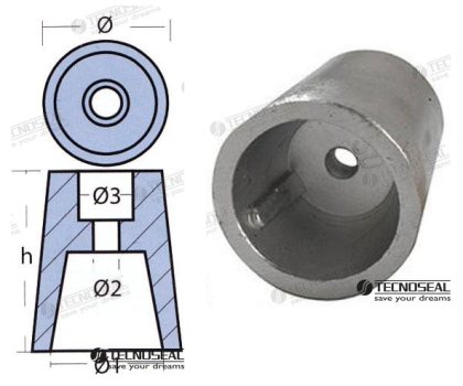 ANODE RADICE SHAFT 40 — 00403 TSEAL