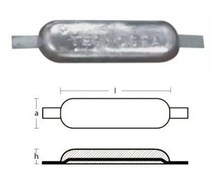 WELD ON ANODE 2.2kg — 00303 TSEAL