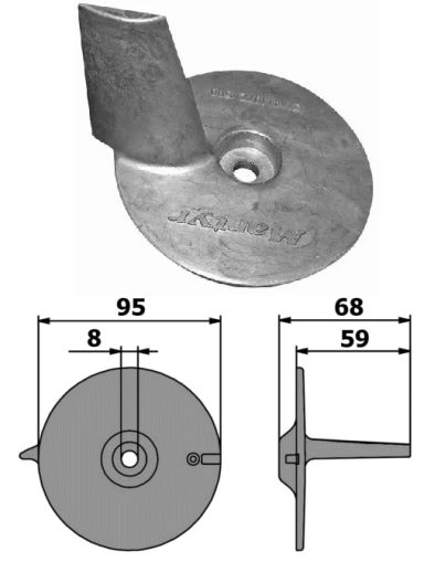 ЦИНКОВ АНОД HONDA BF20-BF50 — CM41107-ZV500