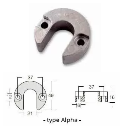 ЦИНКОВ АНОД MERCRUISER ALPHA — 00817 TSEAL
