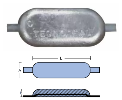OVALE C/INSERT KG.3,5 ALUMINUM — 00308AL TSEAL