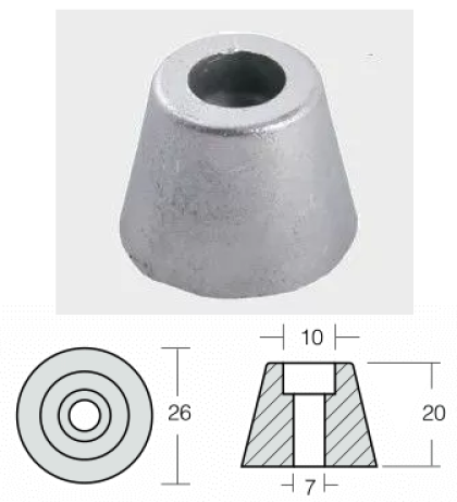 ZINC ANODE — BTR-801050 RAK