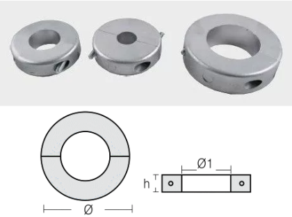 ЦИНКОВ АНОД ЗА ВАЛ - 25.4 mm (1“) — SHF-800553 RAK