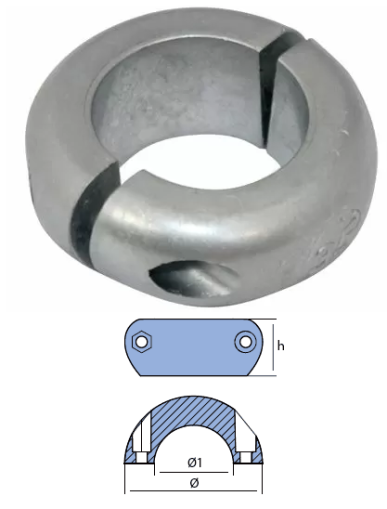 ЦИНКОВ АНОД ЗА ВАЛ - 25 mm — 00552 TSEAL