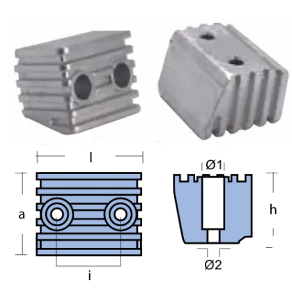 АЛУМИНИЕВ АНОД ДВИГАТЕЛ VOLVO PENTA — 00722AL TSEAL