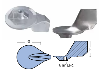 SKEG FOR ENGINE FOR ENGINE MERCURY — 00830 TSEAL