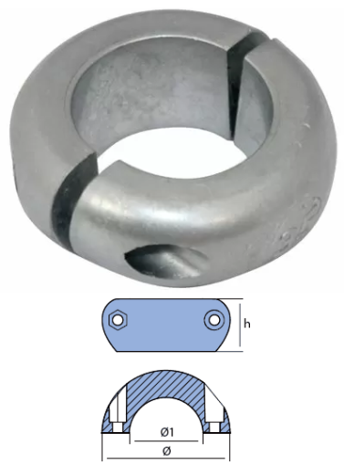АЛУМИНИЕВ АНОД ЗА ВАЛ - 20 mm — 00550-1AL TSEAL