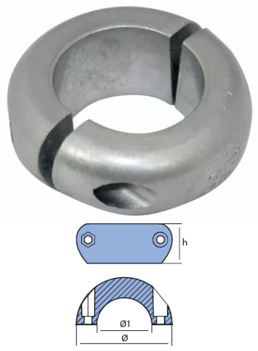 АЛУМИНИЕВ АНОД ЗА ВАЛ - 19 mm (3/4“) — 00550AL TSEAL