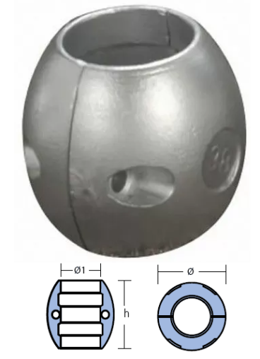 SHAFT ANODE ф38mm — 00510 TSEAL