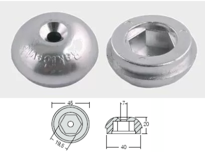 PROPELLER NUT ZINC ANODE — 01052 TSEAL
