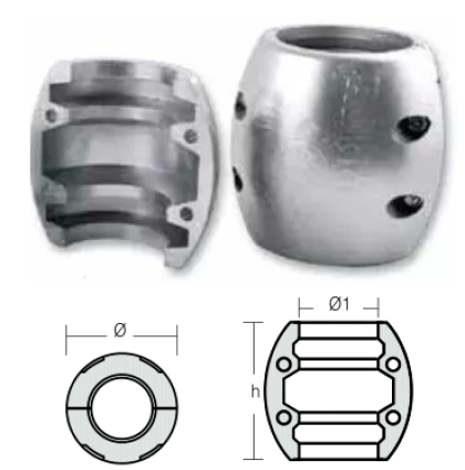 ЦИНКОВ АНОД ЗА ВАЛ - 55 mm — SHF-800515 RAK