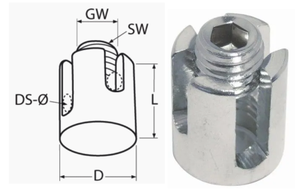 WIRE ROPE CROSS CLIP WITH BLIND THREAD — 842445 MTECH