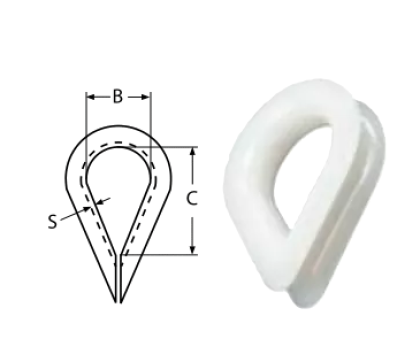 NYLON THIMBLES 8mm — 814453308 (2) MTECH