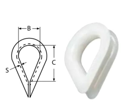 NYLON THIMBLES 6mm — 814453306 (4) MTECH