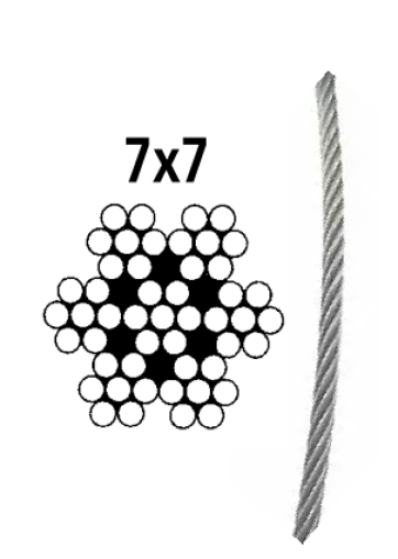 SEMI-SOFT WIRE ROPE 4mm A4 — 8379404100 MTECH