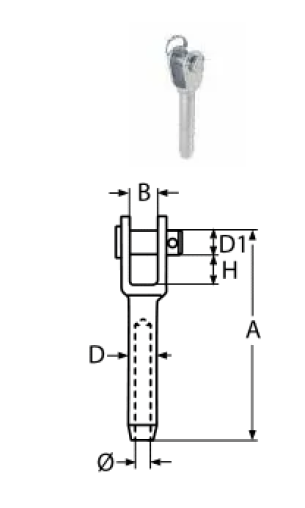 НАКРАЙНИК ЗА ВЪЖЕ С ВИЛКА A4 4mm — 844744 MTECH