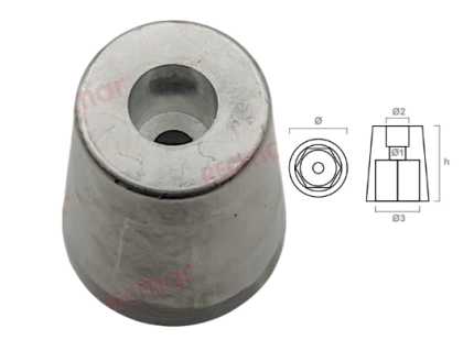 HEX RADICE ANODE. SHAFT 45mm (ZN) — REC9312
