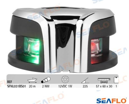 LED COMBINATION LIGHT, STAINLESS STEEL — SFNL031BS01