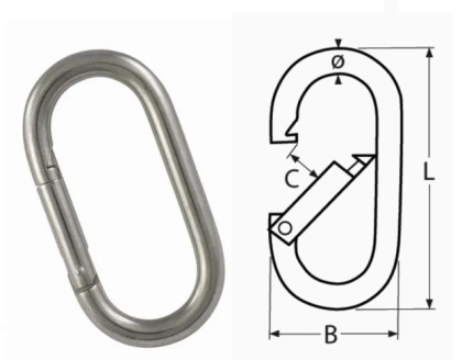 OVAL SPRING HOOK — 8962406 60 MTECH