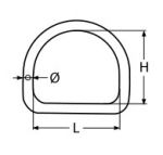 D-RING, WELDED AND POLISHED — 8274406 40 MTECH
