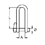 KEY PIN SHACKLE A4 8MM — 832448 MTECH