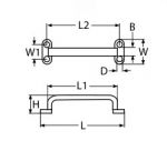 HANDLE, END-POLISHED A2 152MM — 83362152 MTECH