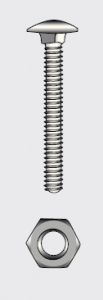 MUSHROOM HEAD SQUARE NECK BOLT WITH NUT - 8x70 mm — 9060348 70 MTECH