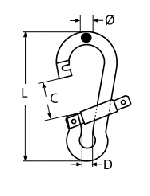SPRING HOOK, SPECIAL OPENING A4 8X80 — 8293408 80 MTECH