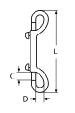 DOUBLE SNAP HOOK A4 115MM — 84164115 MTECH