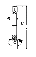 HATCH HOLDER, SPRING TYPE A2 295MM — 84722295 MTECH