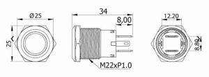 STAINLESS STEEL SWITCH 15A — L0682163 TREM