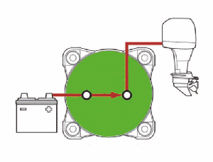 BATTERY SWITCH MINI 300A WITH KEY AND KNOB — L0606006 TREM