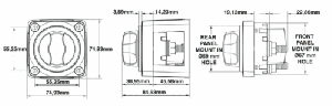BATTERY SWITCH MINI 300A WITH KEY AND KNOB — L0606006 TREM