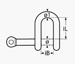 D-SHACKLE WITH CAPTIVE PIN — 8326412 MTECH