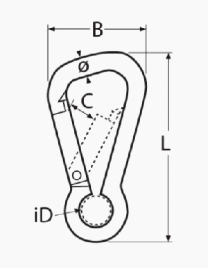 ASYMMETRIC SPRING HOOK — 814841410 100 MTECH
