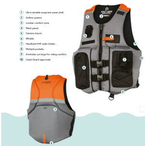 НЕОПРЕНОВА ЖИЛЕТКА ЗА ДЖЕТ SEA-DOO UNISEX EXPLORER Airflow XL /orange/ — 2870101212 BRP