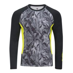 LONG SLEEVE RASHGUARD MEN BLACK/YELLOW — 4544930990 BRP