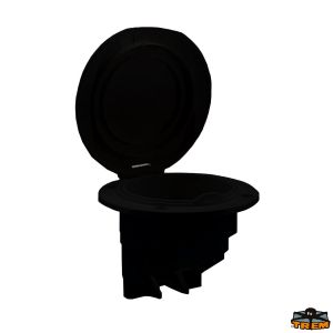 CONTENTORE DOCCIA TONDO COL. NERO — N0180070 TREM