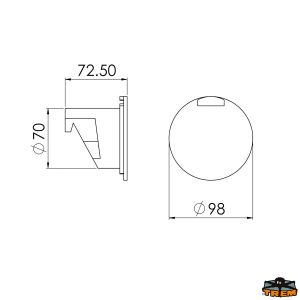 CONTENTORE DOCCIA TONDO COL. NERO — N0180070 TREM