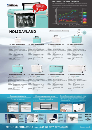ХЛАДИЛНА ЧАНТА HOLIDAY LAND COOLER 11L /мента/ — HLC-11HB SHINWA