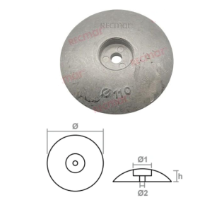 ЦИНКОВ АНОД ЗА ПЕРО НА РУЛЯ - 110 mm — REC9013