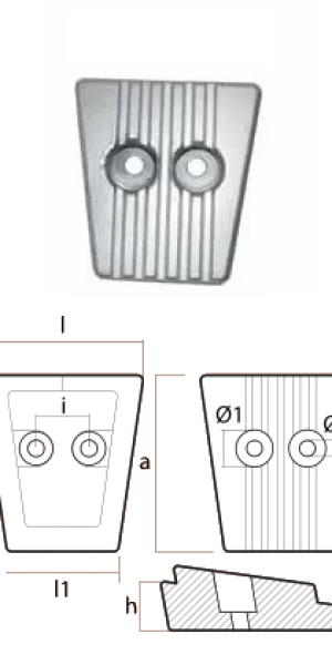 ЦИНКОВ АНОД ПЛОЧКА VOLVO PENTA — 00737 TSEAL