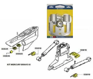 KIT ANODES MERCURY BRAVO III-2004 AL — KIT BRAVOIII-04/AL TSEAL
