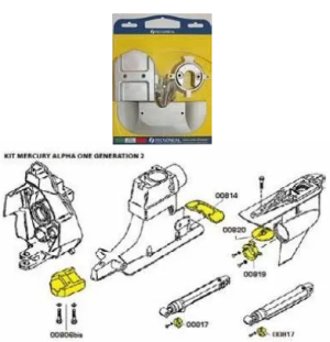 KIT ANODES MERCURY ALPHA ONE ALUMINUM GEN 2 — KIT ALPHA ONE/ AL TSEAL