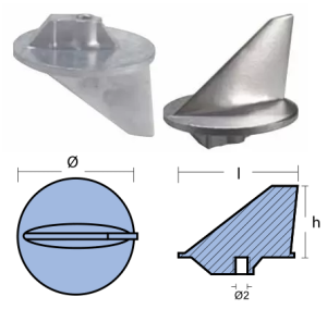 SKEG FOR ENGINE HONDA FOR ENGINE 50 CV FB - ALUMINUM — 01411AL TSEAL
