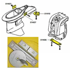 КОМПЛЕКТ АЛУМИНИЕВИ АНОДИ HONDA — KIT HONDA BFAL TSEAL