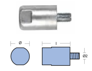 ROD FOR COOLER YANMAR DIA 20 L 30 M8x10 — 01313 TSEAL
