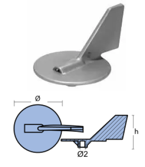SKEG FOR ENGINE MARINER-YAMAHA KG 0,560 — 01143 TSEAL